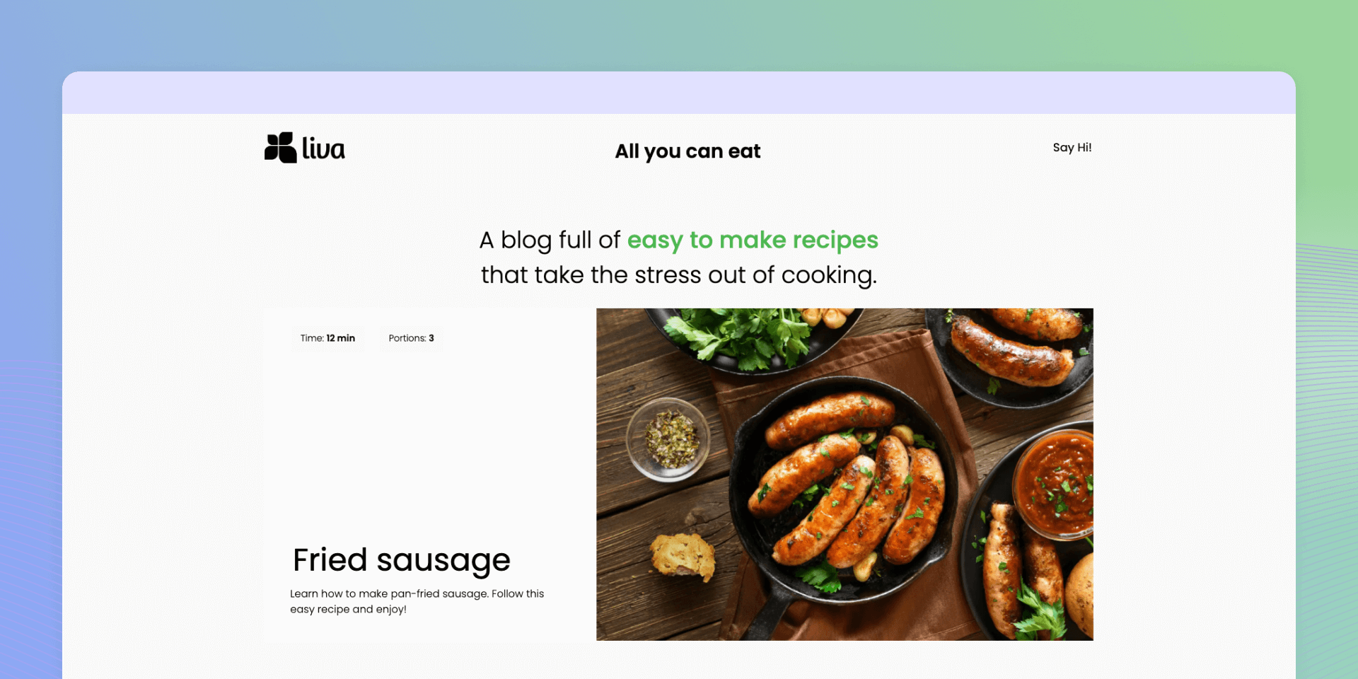 Gatsby Recipe 2 – All you can eat
